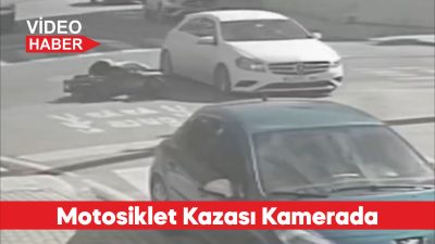 Kırklareli’nin Lüleburgaz ilçesinde 1 kişinin yaralandığı trafik kazası güvenlik kamerasınca