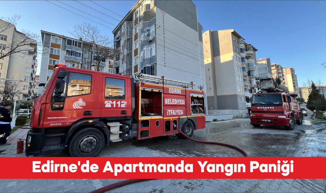 Edirne’de apartmanın çatı katında çıkan yangın itfaiye ekiplerince söndürüldü. Fatih