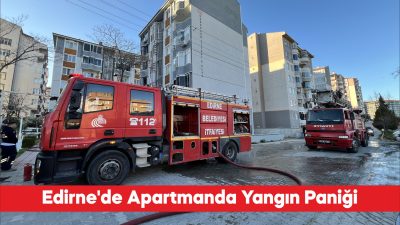 Edirne’de apartmanın çatı katında çıkan yangın itfaiye ekiplerince söndürüldü. Fatih