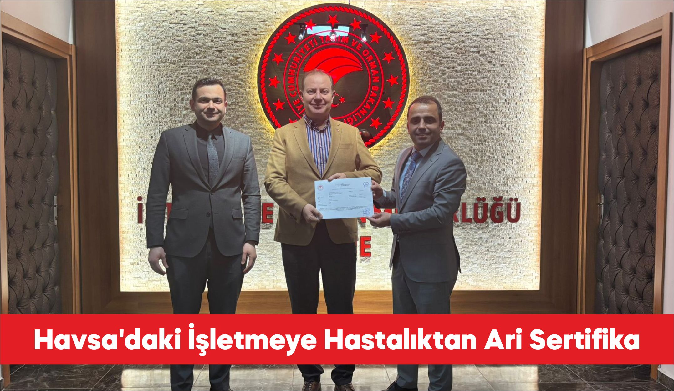 Edirne Tarım ve Orman Müdürlüğünce hayvancılık işletmesine hastalıktan ari sertifikası