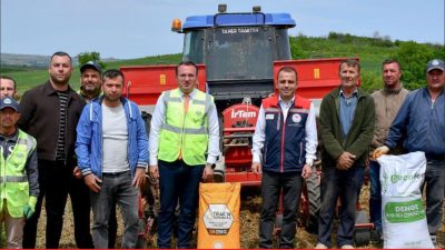 Subaşı Belediyesince hazineden kiralanan 70 dekar alana yerli hibrit ayçiçeği