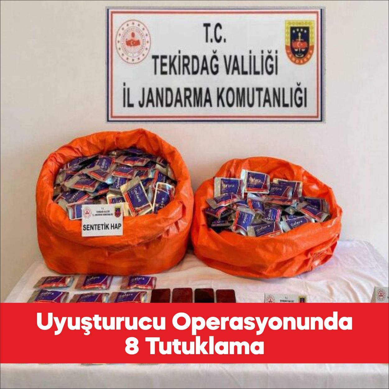 Tekirdağ ve İstanbul’da düzenlenen uyuşturucu operasyonunda gözaltına alınan 26 şüpheliden