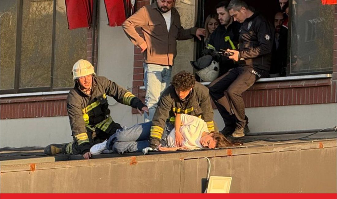 Tekirdağ’ın Çorlu ilçesinde bir kafenin 3’üncü katından düşen kadın yaralandı.