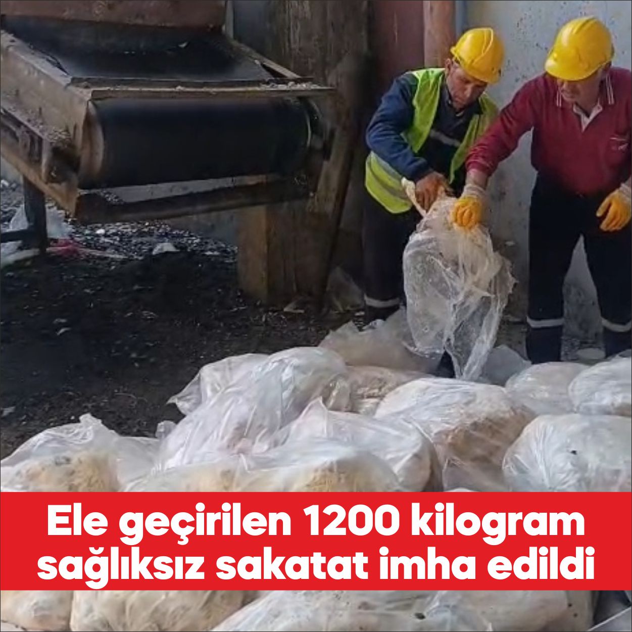 Tekirdağ’ın Ergene ilçesinde sağlık koşullarına uygun olmayan 1200 kilogram sakatat