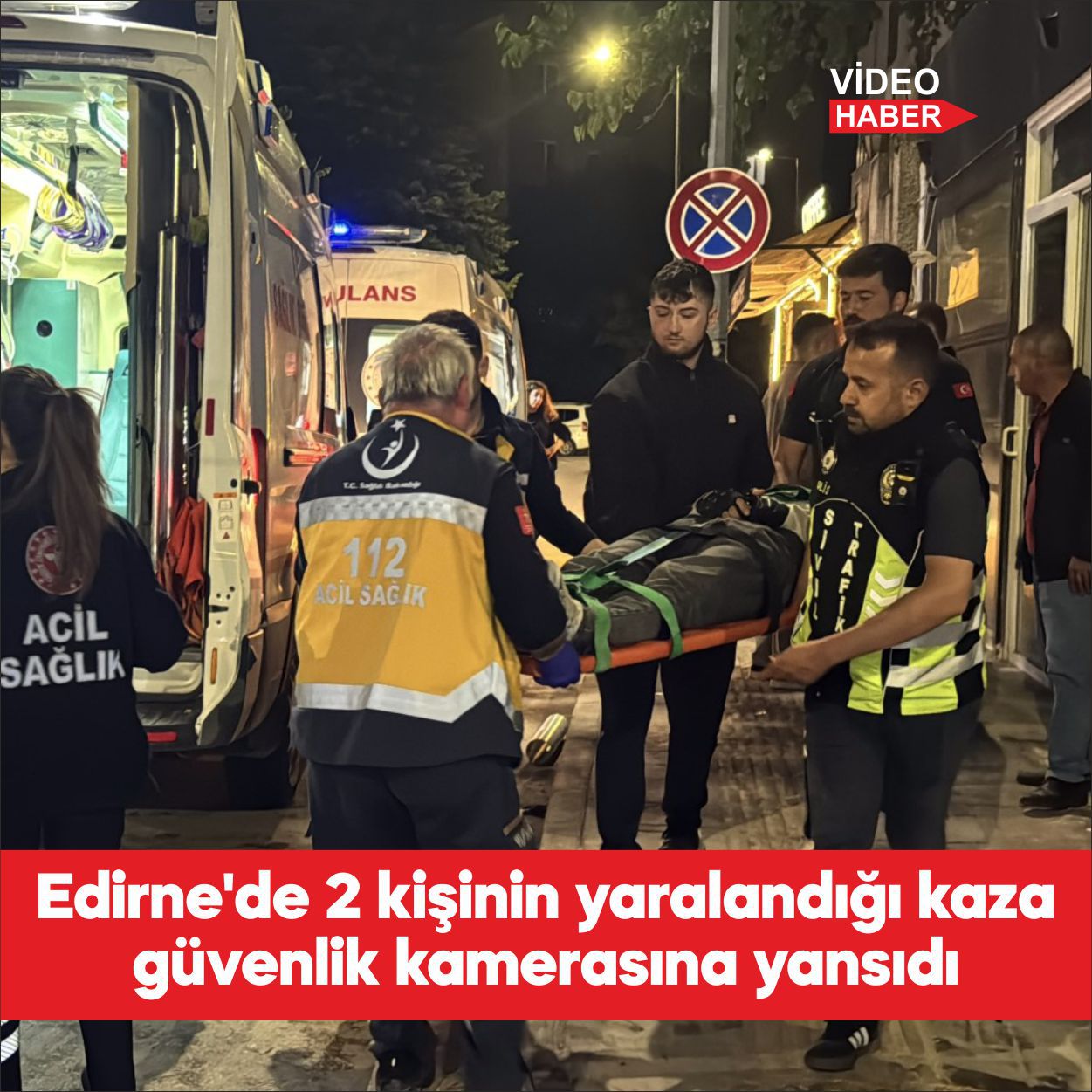 Edirne’de otomobille çarpışan motosikletteki 2 kişi yaralandı. M.A’nın kullandığı 22