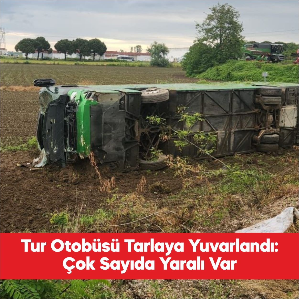 Çanakkale’nin Biga ilçesinde tur otobüsünün devrilmesi sonucu 46 kişi yaralandı.