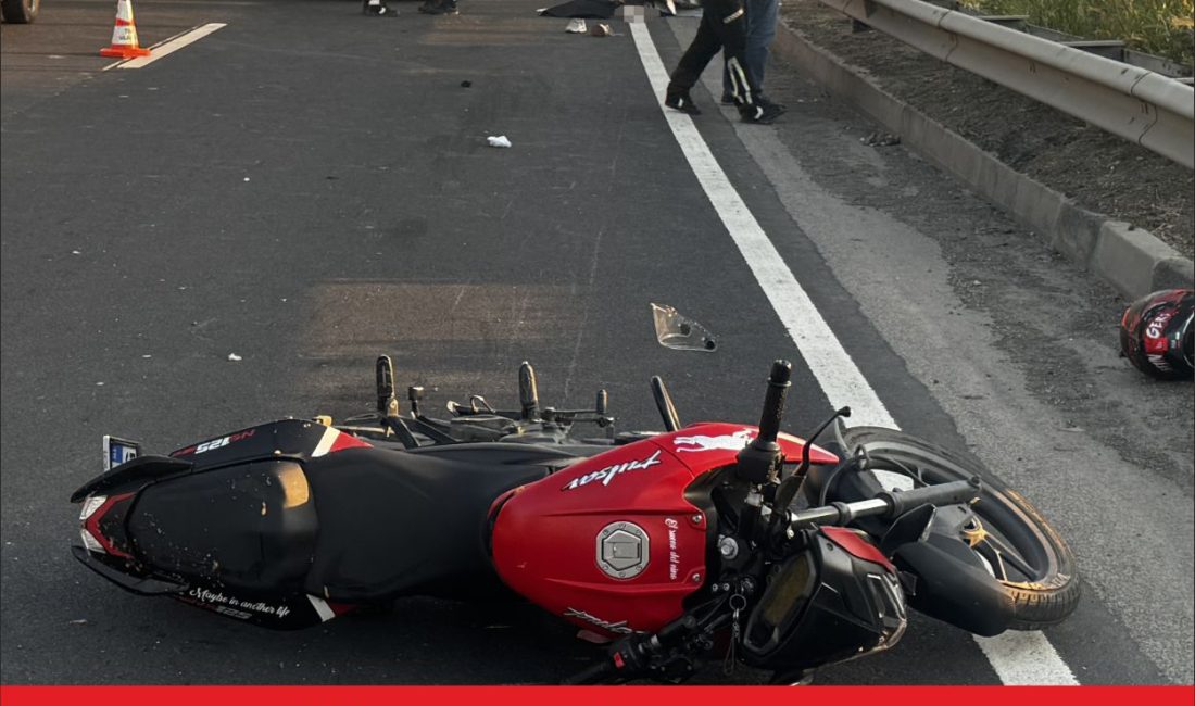 Tekirdağ’da motosikletin bariyerlere çarpması sonucu 1 kişi hayatını kaybetti, 1