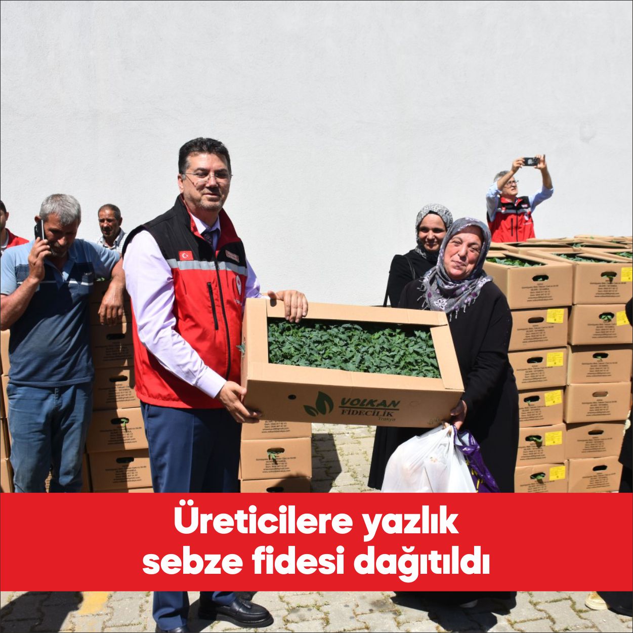 Tekirdağ’ın Şarköy ilçesinde üreticilere yüzde 75 hibeli yazlık sebze fidesi