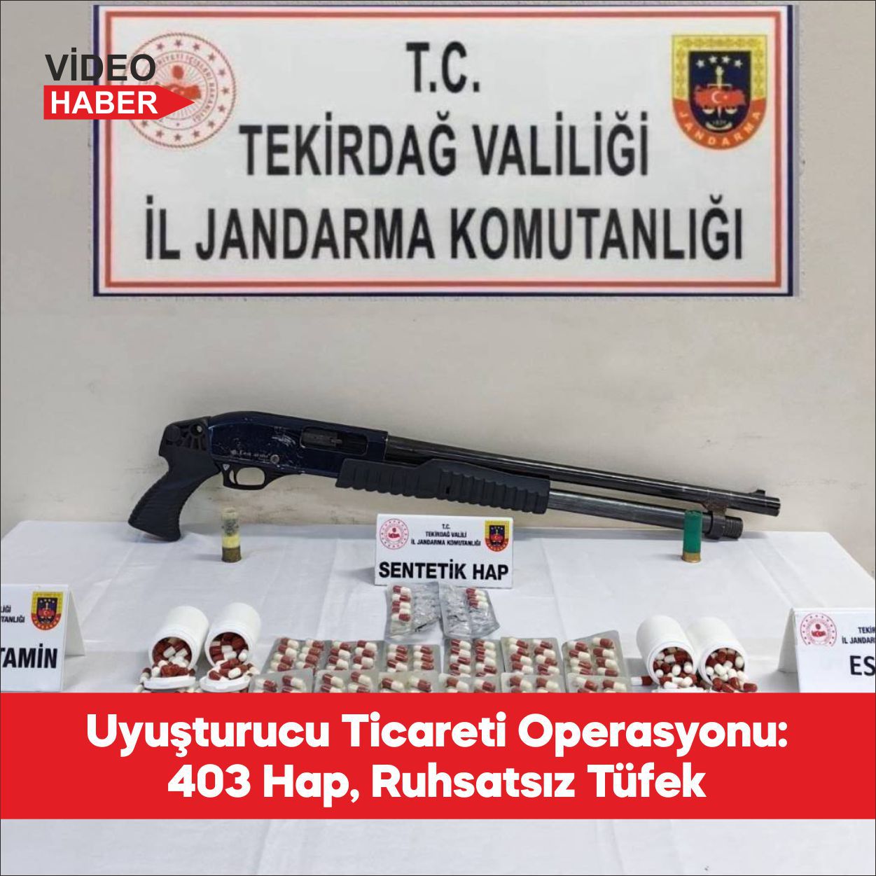 Tekirdağ’da evinde 403 uyuşturucu hap