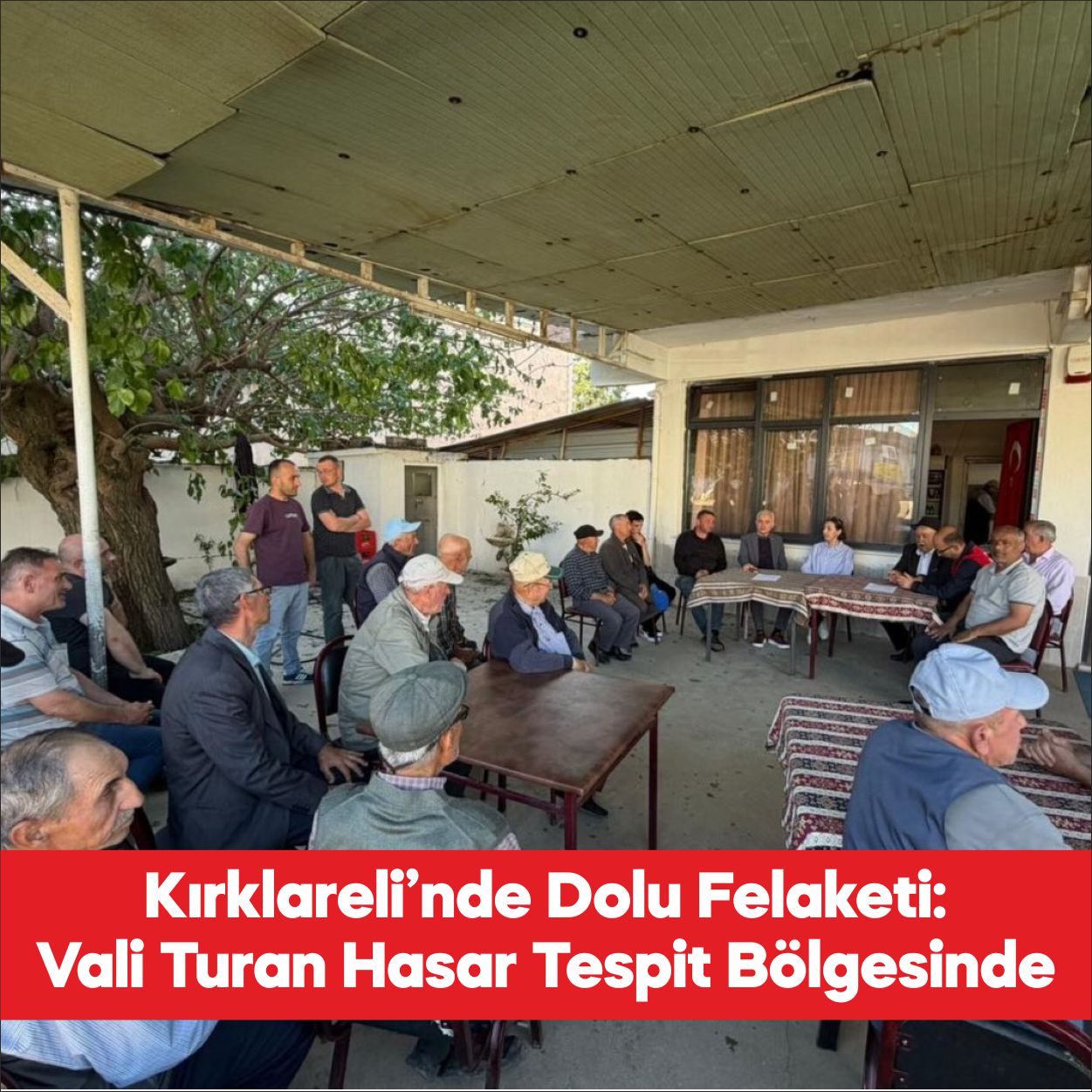 Kırklareli Valisi Uğur Turan, dolu ve sağanak yağışın zarar verdiği