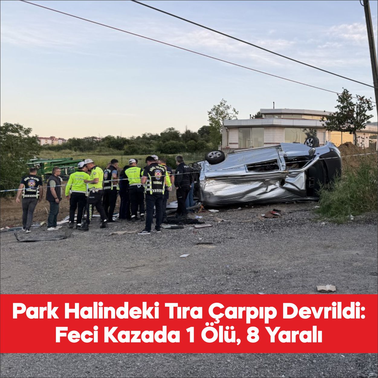 Tekirdağ’ın Süleymanpaşa ilçesinde yolcu midibüsüyle hafif ticari aracın çarpıştığı kazada