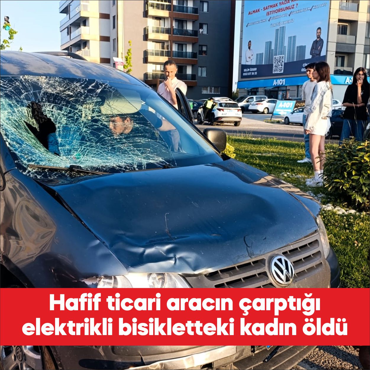 Tekirdağ’ın Çerkezköy ilçesinde hafif ticari aracın çarptığı elektrikli bisikletteki yabancı
