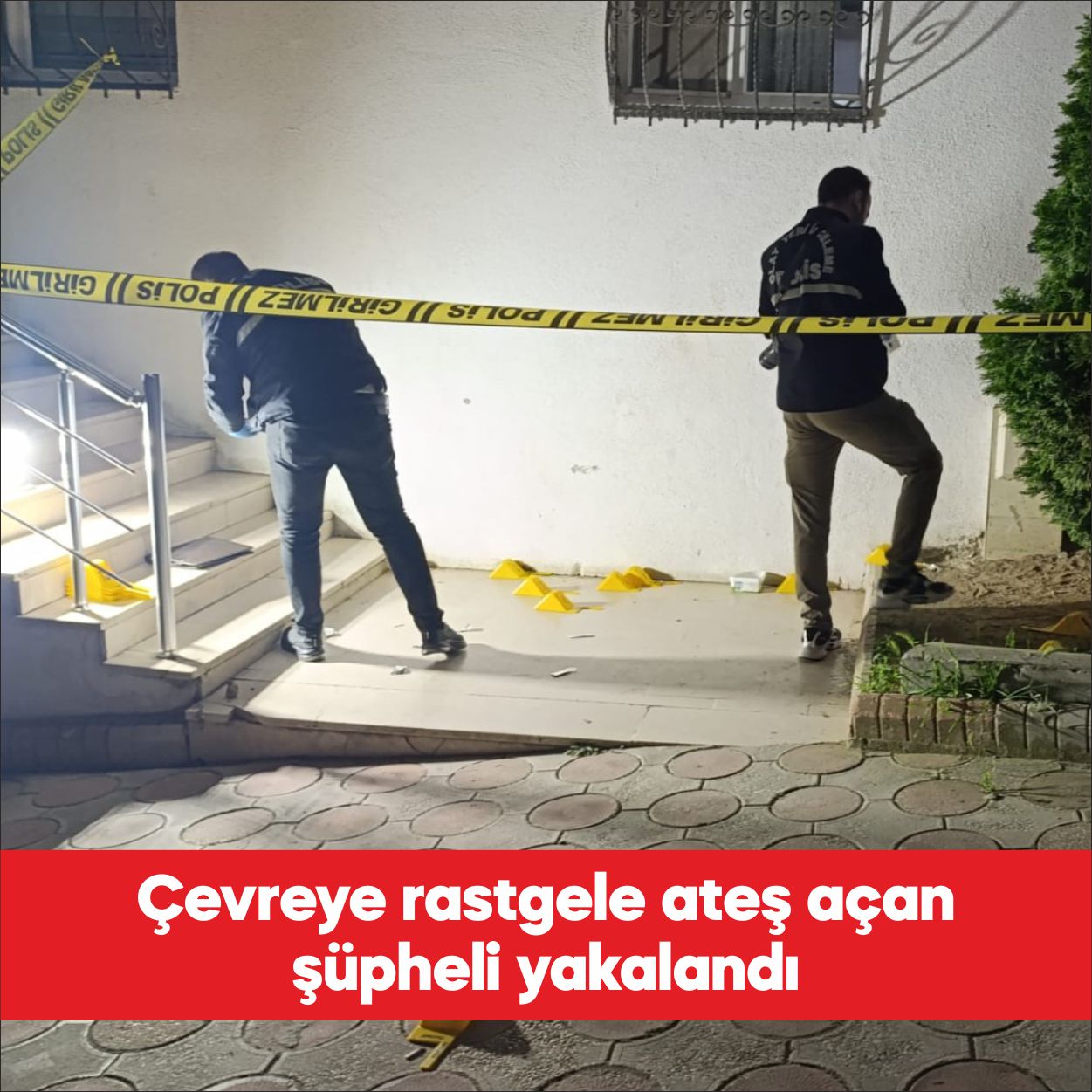 Tekirdağ’ın Çerkezköy ilçesinde bir sitenin içerisine ateş açtığı iddia edilen