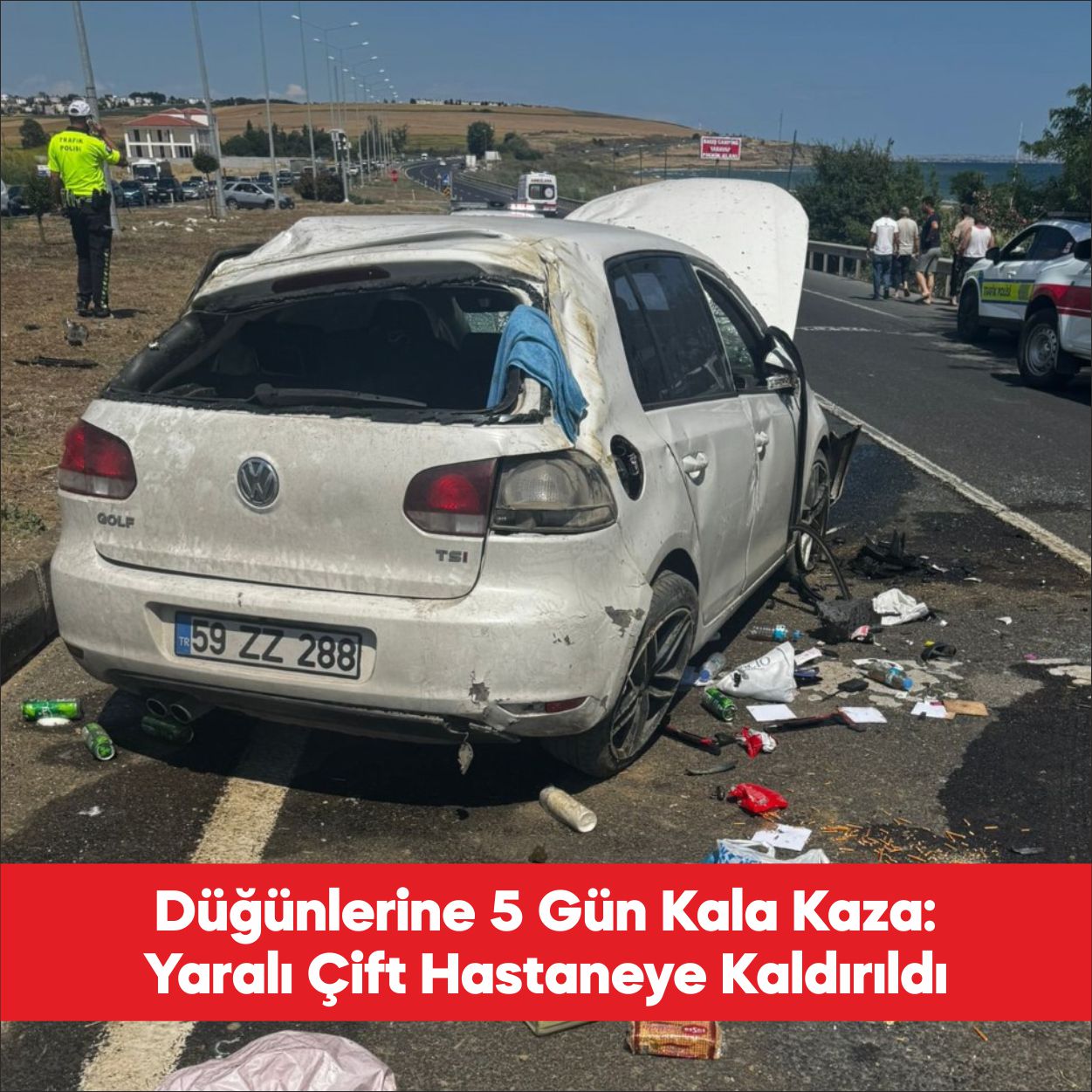 Tekirdağ’da otomobilin devrilmesi sonucu 5