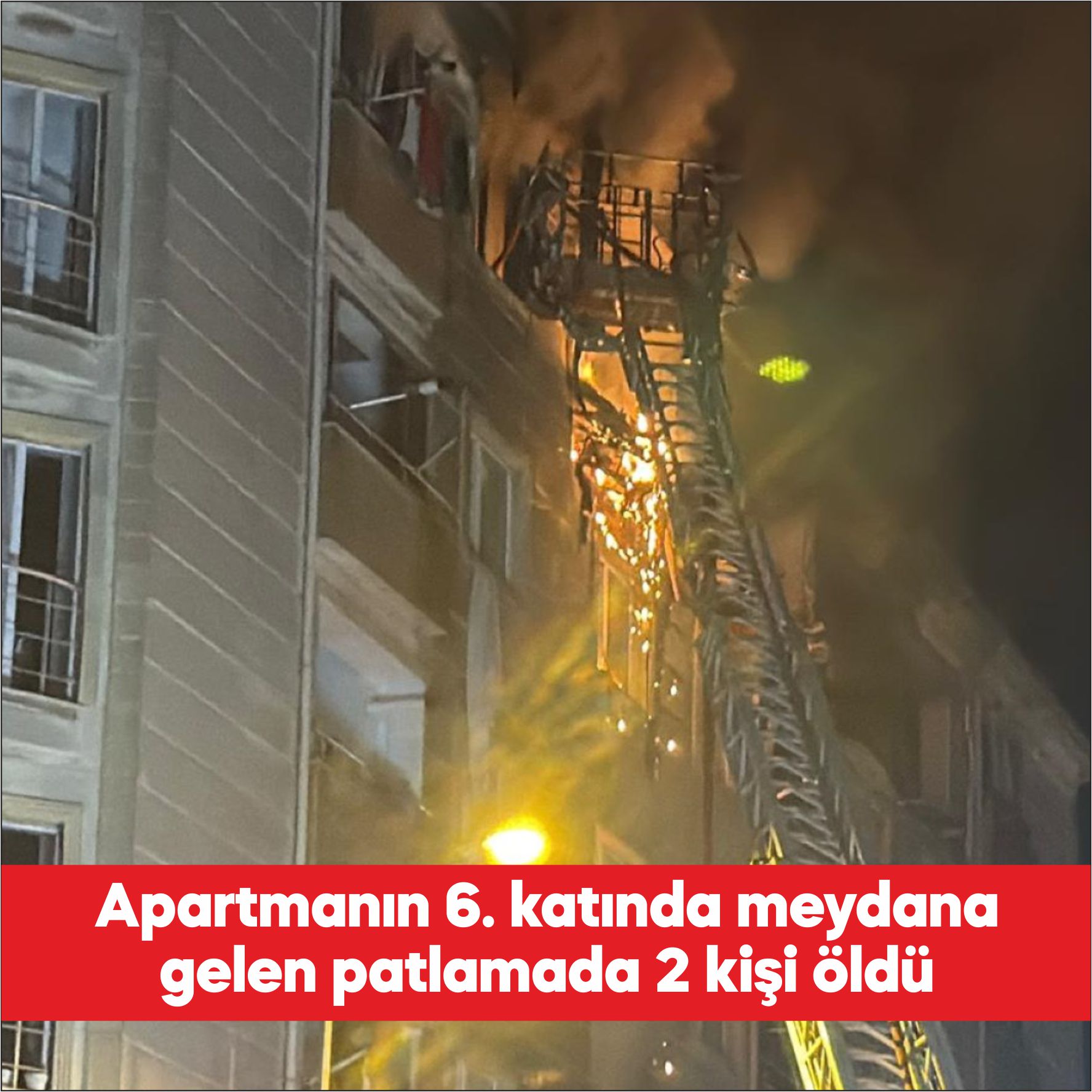 Tekirdağ’ın Çorlu ilçesinde bir binanın 6. katında meydana gelen patlamada
