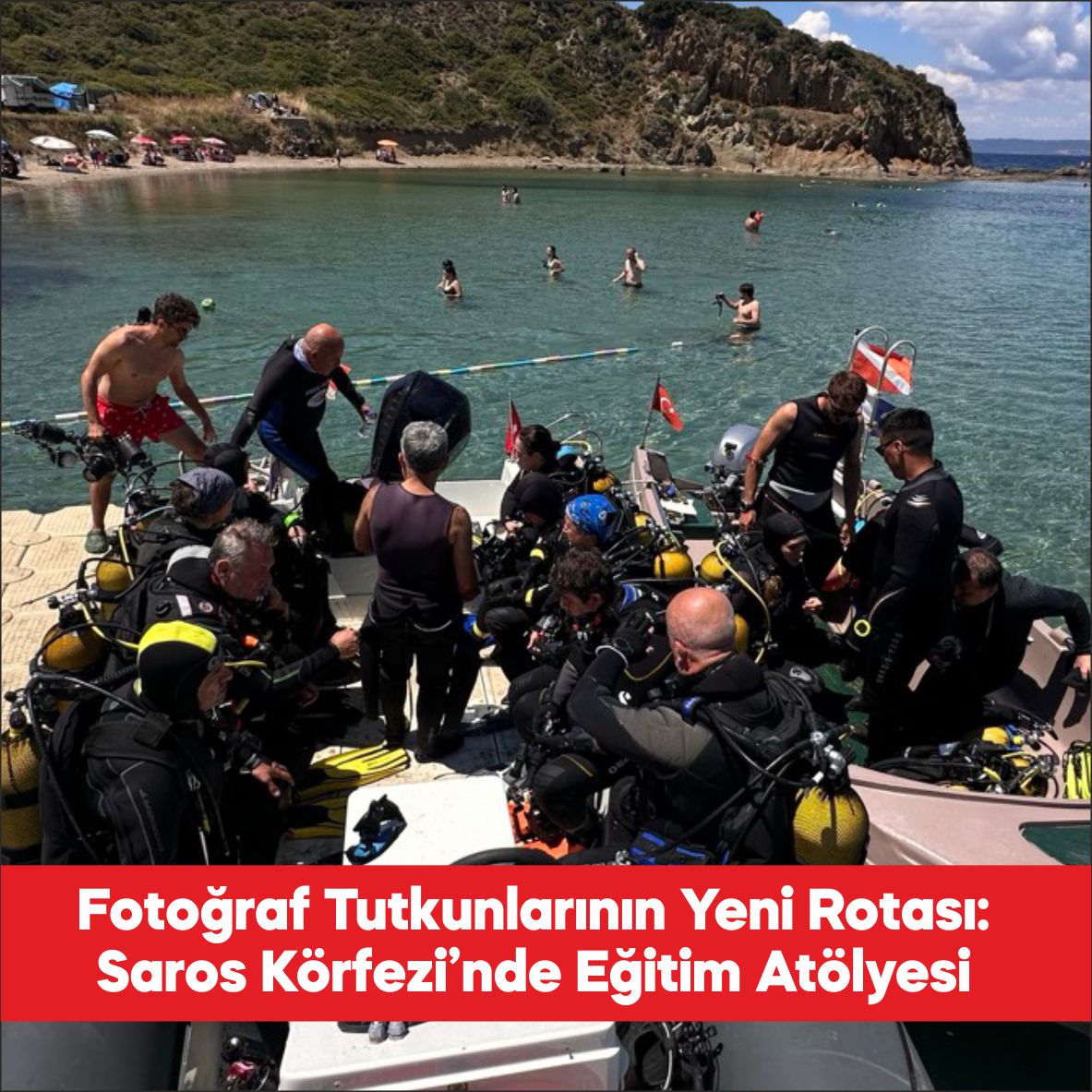 Türkiye’nin en önemli dalış merkezleri arasında gösterilen Saros Körfezi, berrak