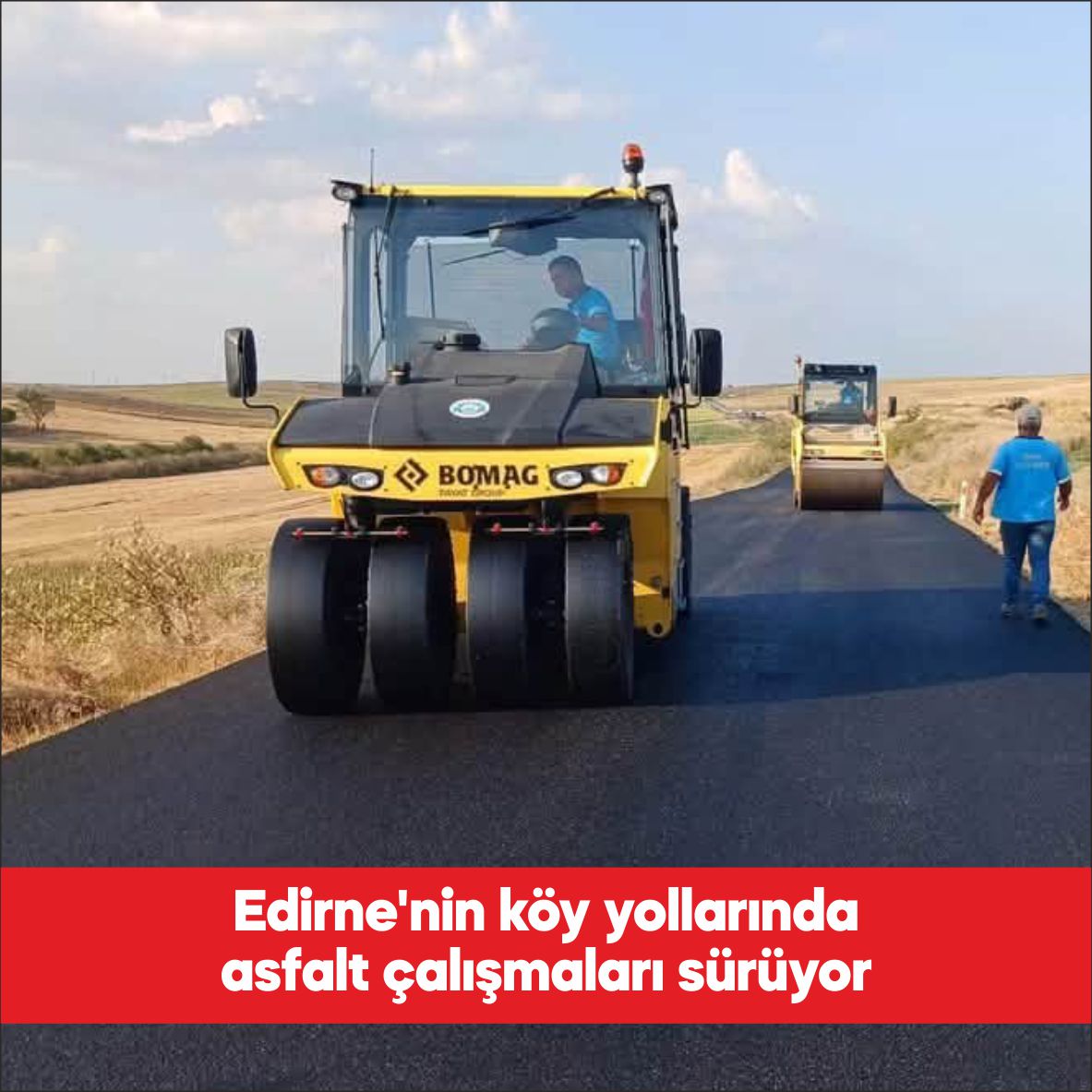 AK Parti Edirne Milletvekili Fatma Aksal, köy yollarında asfalt çalışmalarının