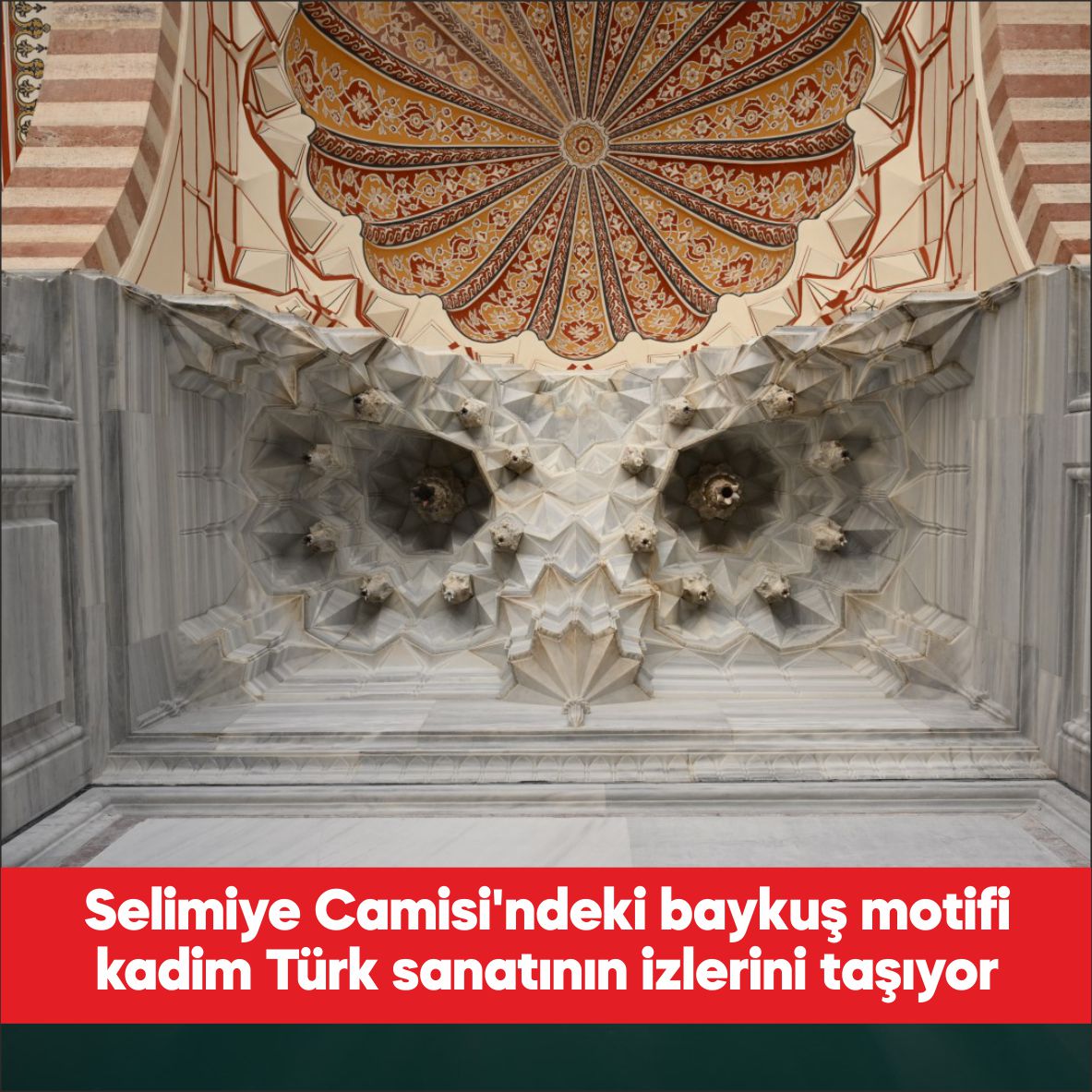 Selimiye Camisi’nin cümle kapısında yer alan ve bilgeliği simgeleyen baykuş