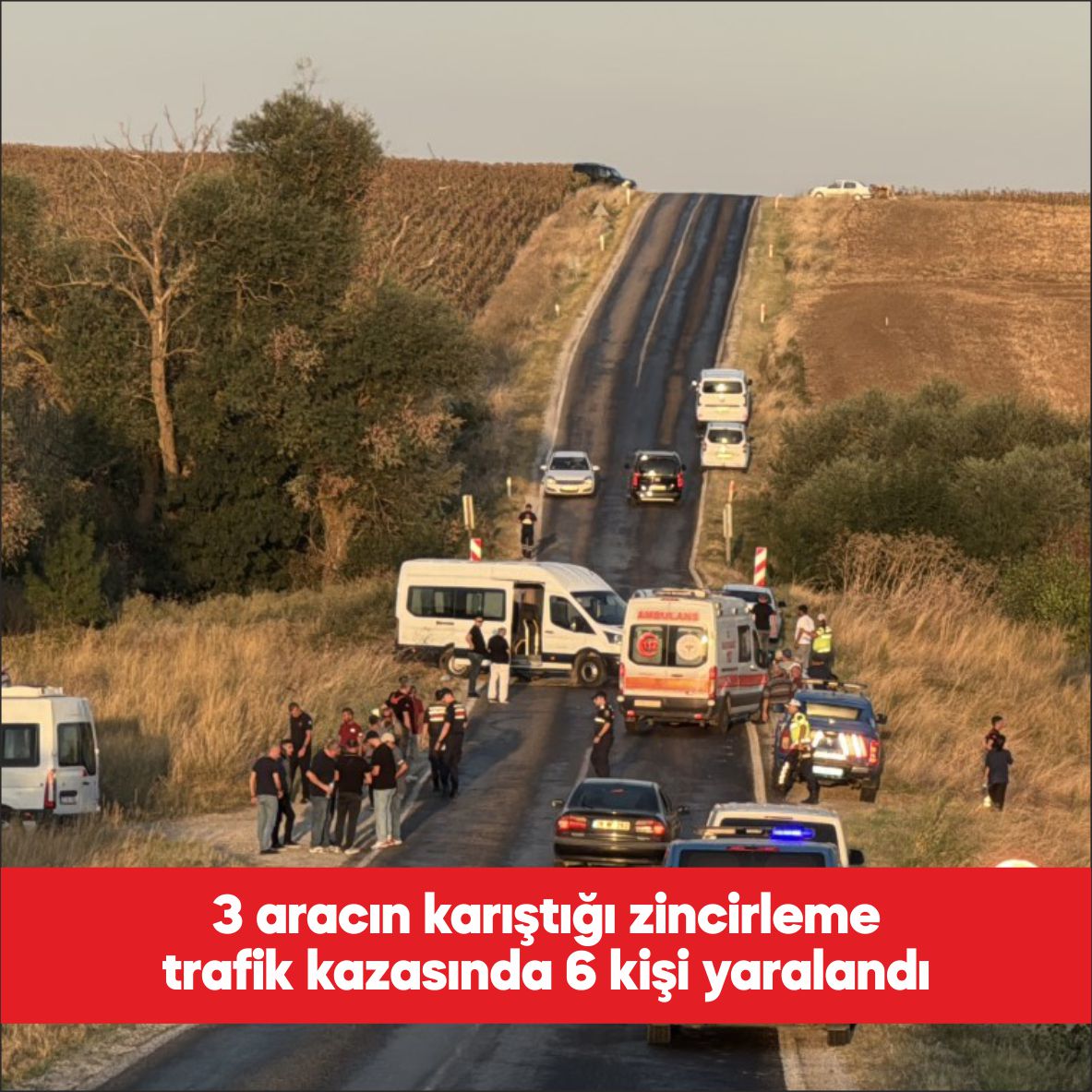 Edirne’de meydana gelen zincirleme trafik kazasında 6 kişi yaralandı. Demirhanlı