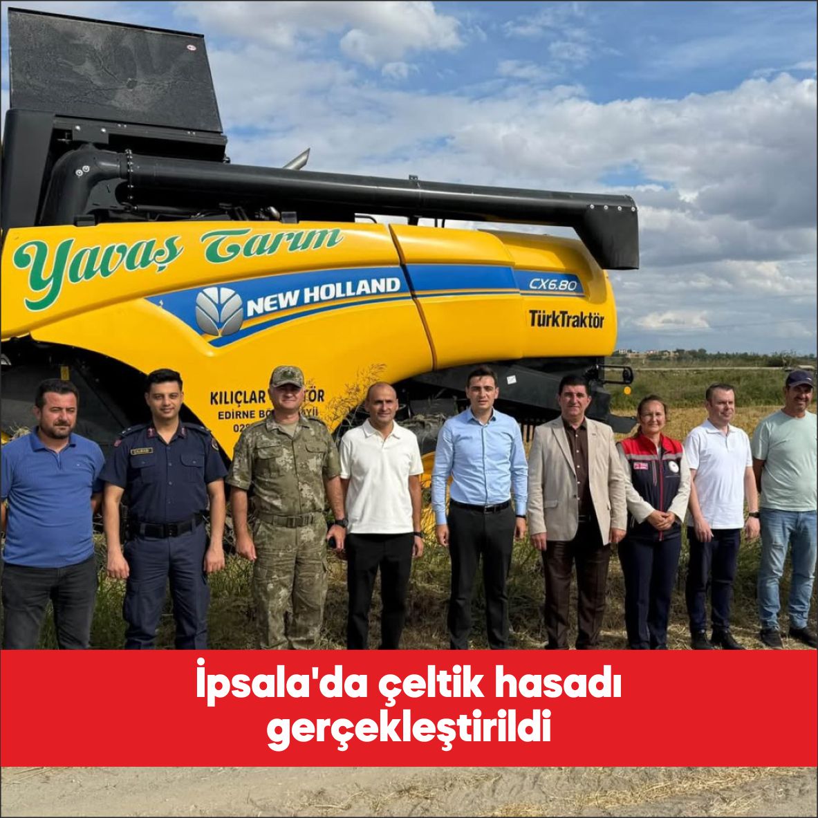 İpsala’da çeltik üretim sezonunun hasat